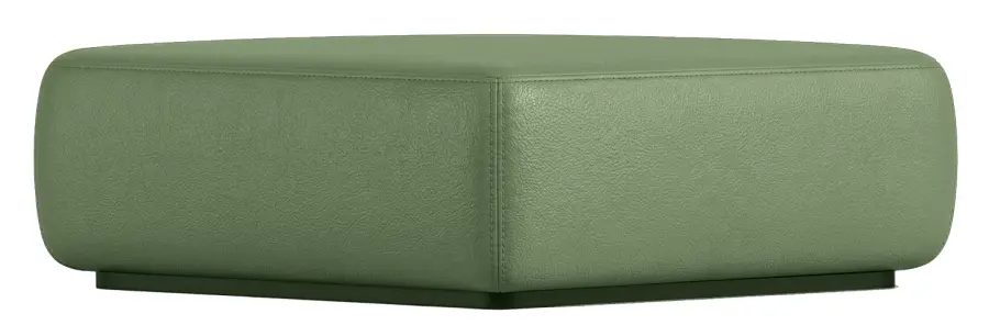 TRIANGL, pohovka, ekologická kůže lahvově zelená